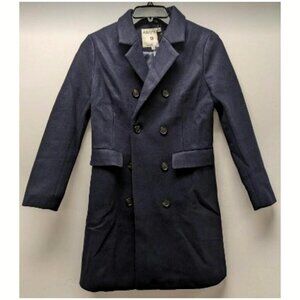NEW Allegra K Womens Collar Double Breasted Pea Coat sz small blue
